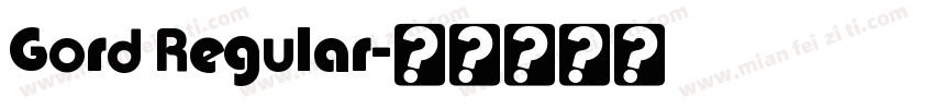 Gord Regular字体转换